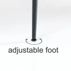 Stalowy Stół do Jadalni z Blatem Mdf w Wykończeniu Dąb - Gherardo Viadurini