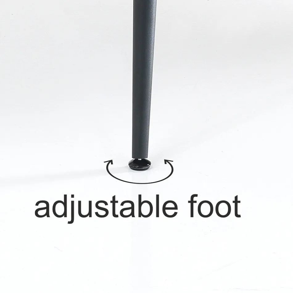 Stalowy Stół do Jadalni z Blatem Mdf w Wykończeniu Dąb - Gherardo Viadurini