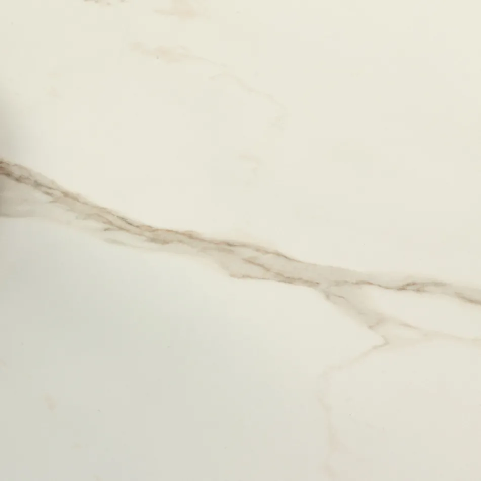 Stół do jadalni z podstawą ceramiczną i metalową o grubości 3 mm Made in Italy - Peonia Viadurini