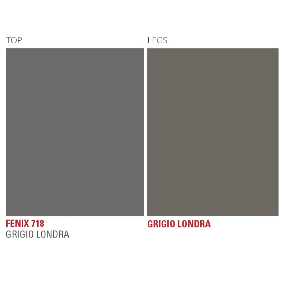 Stół do jadalni z Fenix i malowanego metalu Made in Italy - Dotto Viadurini