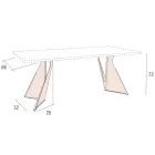 Stół do jadalni z Fenix i malowanego metalu Made in Italy - Dotto Viadurini