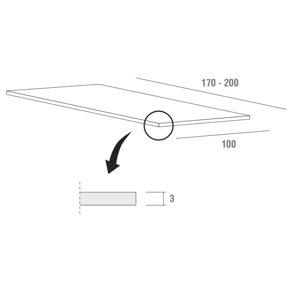 Stół do jadalni z Fenix i malowanego metalu Made in Italy - Dotto Viadurini