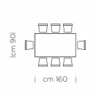 Stół do jadalni z szarego Fenixa i lakierowanej stali Made in Italy - Settimmio Viadurini
