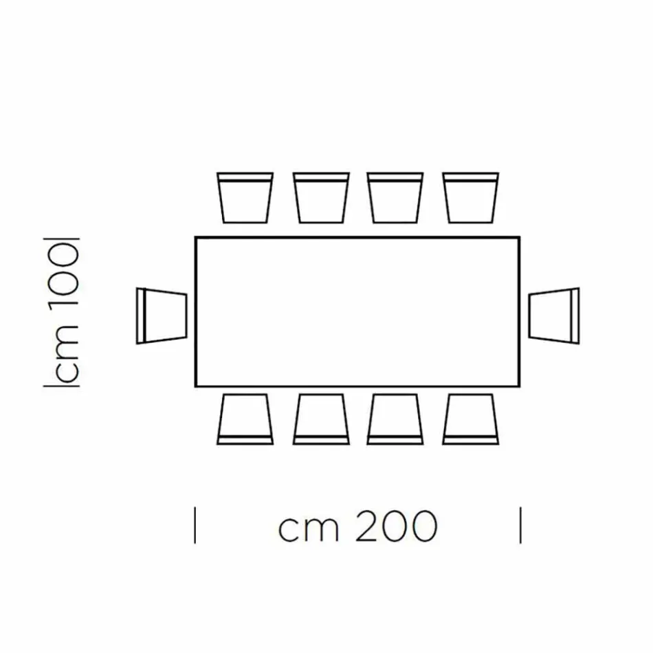 Stół do jadalni z szarego Fenixa i lakierowanej stali Made in Italy - Settimmio Viadurini