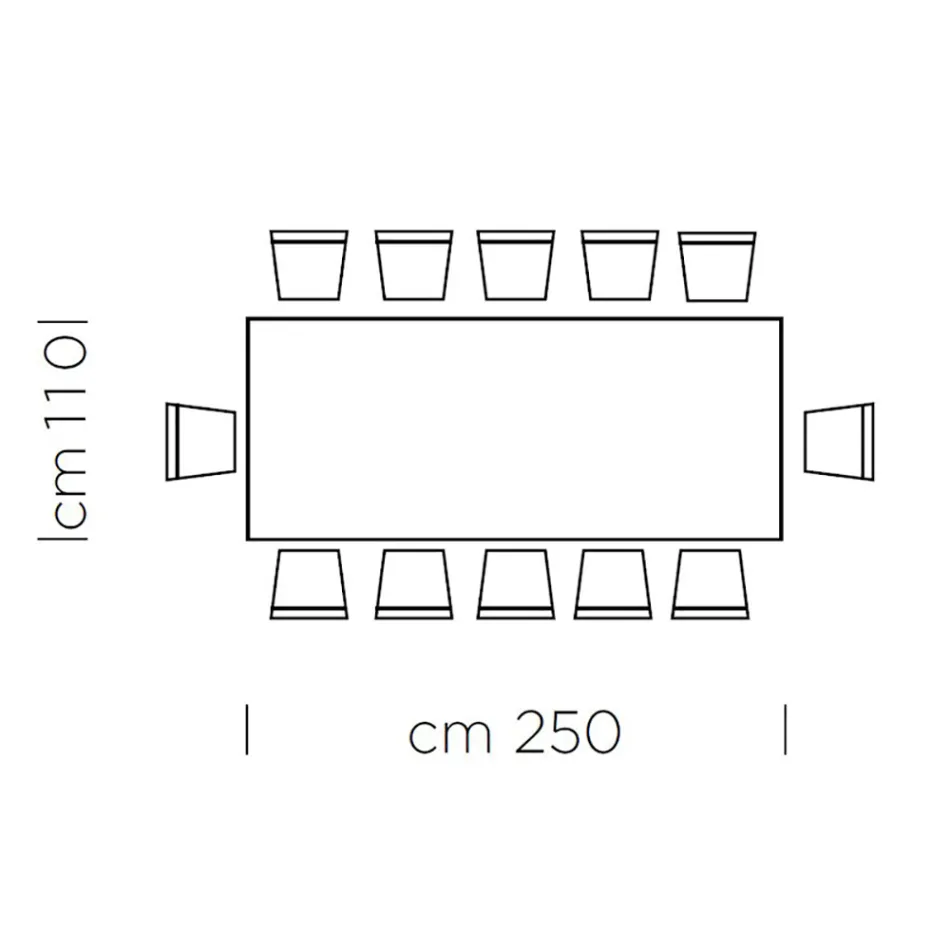 Stół do jadalni z szarego Fenixa i lakierowanej stali Made in Italy - Settimmio Viadurini