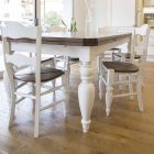 Stół do jadalni z jesionu i 4 krzesła w zestawie Wyprodukowano we Włoszech - Rafael Viadurini