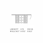 Stół do jadalni w kolorze czarnym jesionowym Made in Italy - Sabatino Viadurini