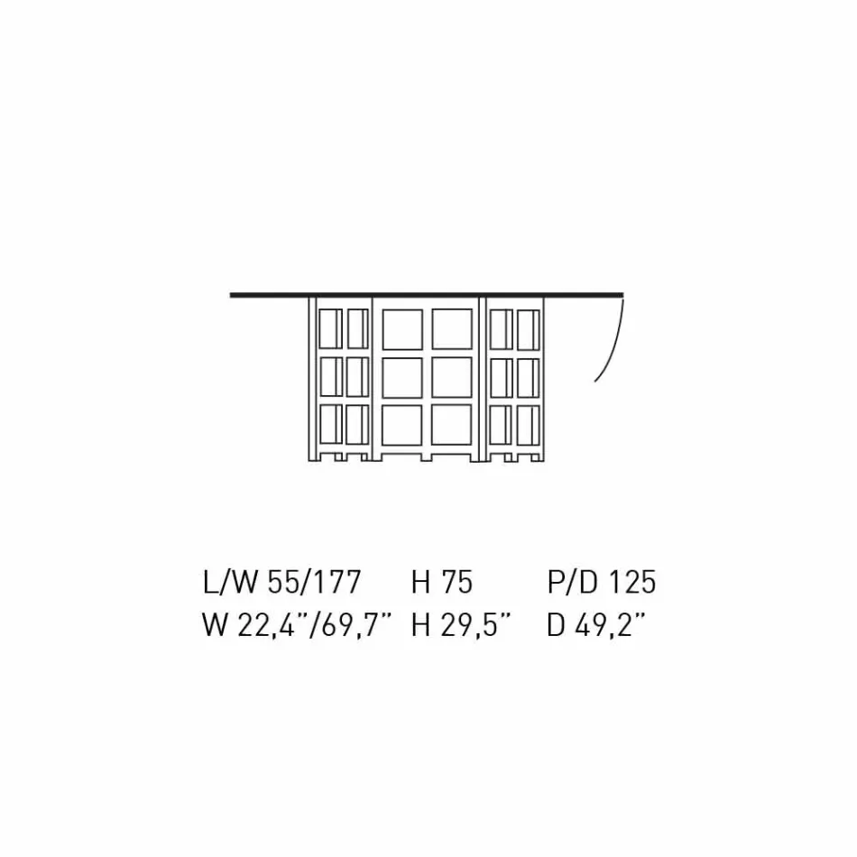 Stół do jadalni w kolorze czarnym jesionowym Made in Italy - Sabatino Viadurini