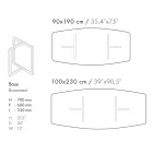 Stół do jadalni z kamionki porcelanowej i metalu Made in Italy - Emilio Viadurini