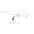 Stół do jadalni Hpl z metalową podstawą Made in Italy, Precious - Carlino Viadurini