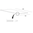 Stół do jadalni Hpl z metalową podstawą Made in Italy, Precious - Carlino Viadurini