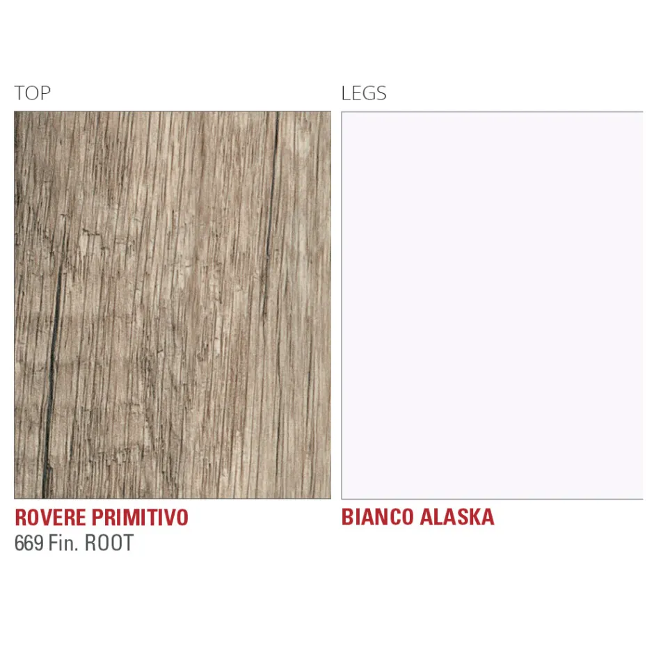 Stół do jadalni Hpl z metalową podstawą Made in Italy, Precious - Carlino Viadurini