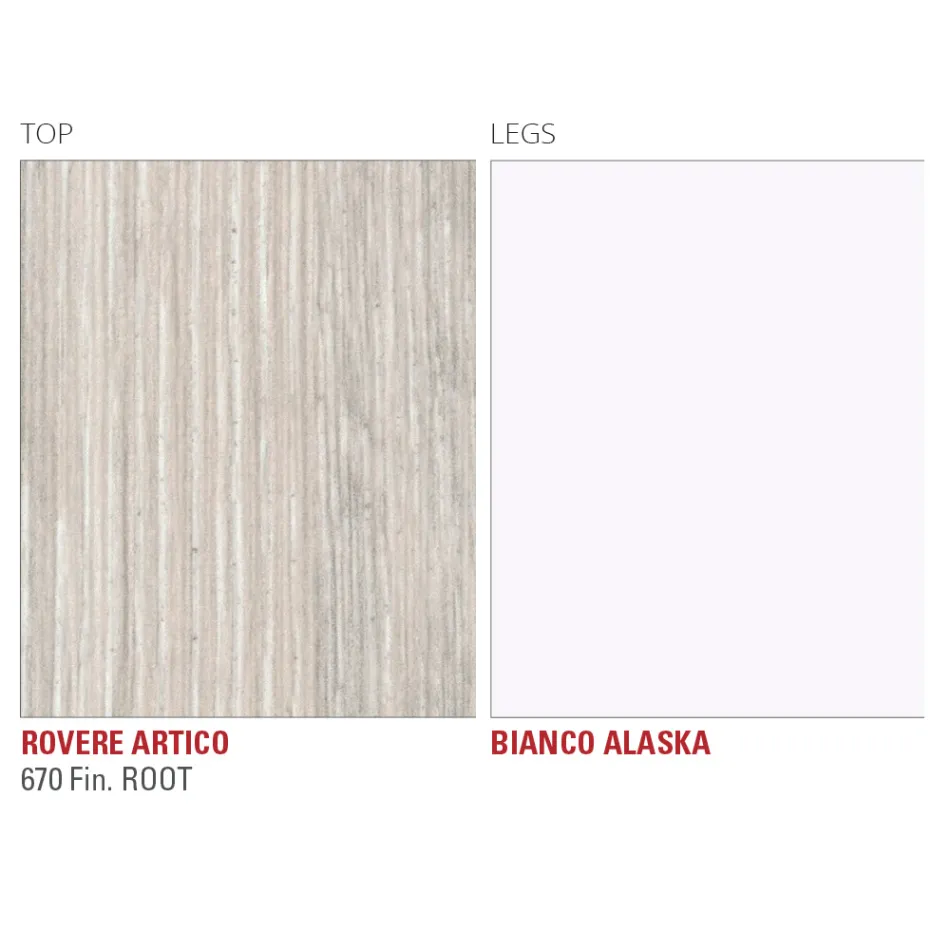 Stół do jadalni Hpl z metalową podstawą Made in Italy, Precious - Carlino Viadurini