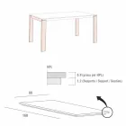 Stół do jadalni z efektem marmuru Hpl i lakierowanym metalem Made in Italy - Jupiter Viadurini