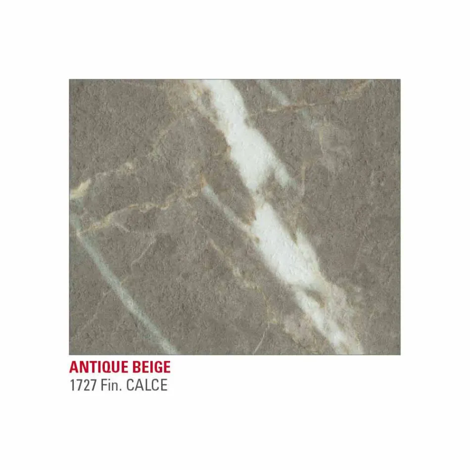 Stół do jadalni z efektem marmuru Hpl i lakierowanym metalem Made in Italy - Jupiter Viadurini