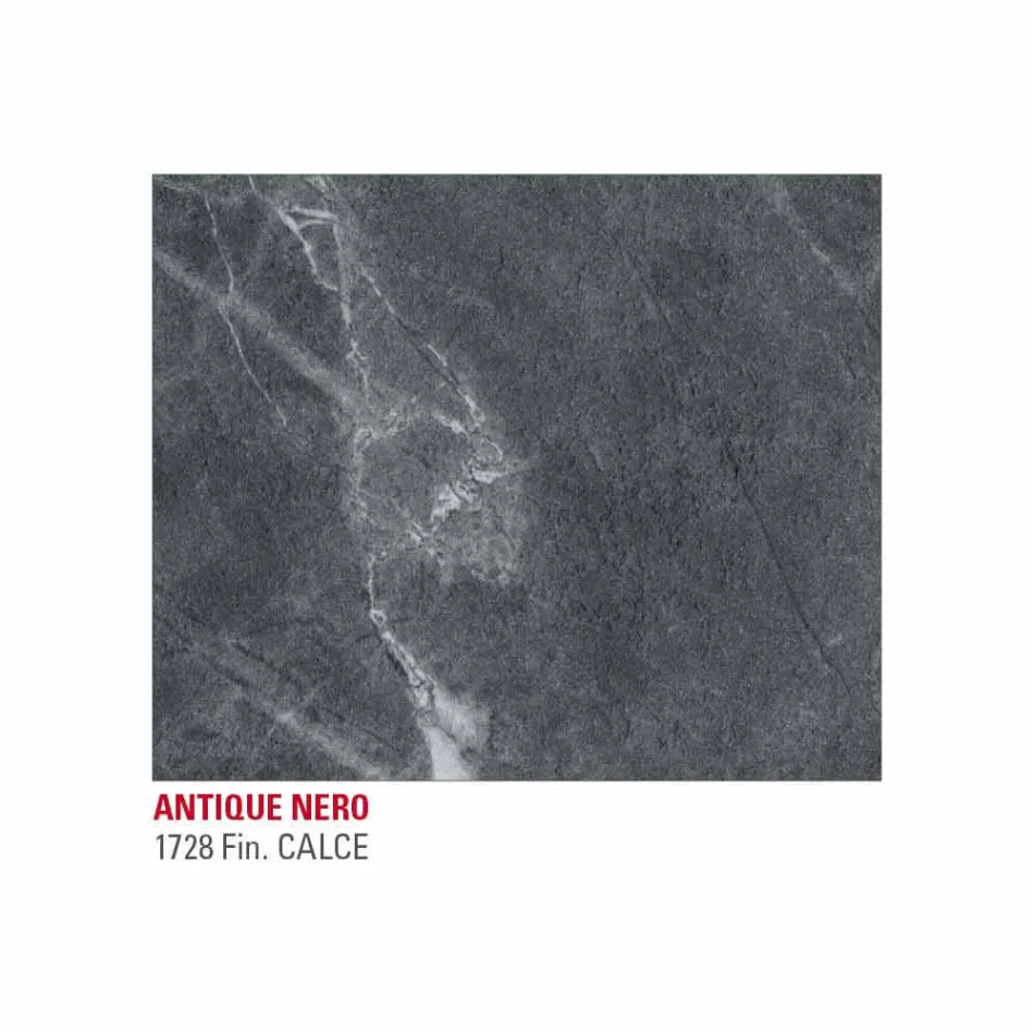 Stół do jadalni z efektem marmuru Hpl i lakierowanym metalem Made in Italy - Jupiter Viadurini