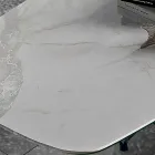 Stół do jadalni z hipermarmuru i stali Wykonany we Włoszech, wysokiej jakości - Ezzellino Viadurini