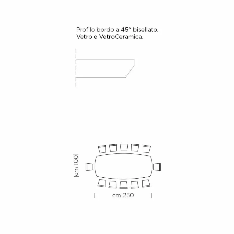 Stół do jadalni z hipermarmuru i stali Wykonany we Włoszech, wysokiej jakości - Ezzellino Viadurini