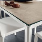 Stół do jadalni z laminatu o konstrukcji aluminiowej Wyprodukowano we Włoszech - Bawaria Viadurini
