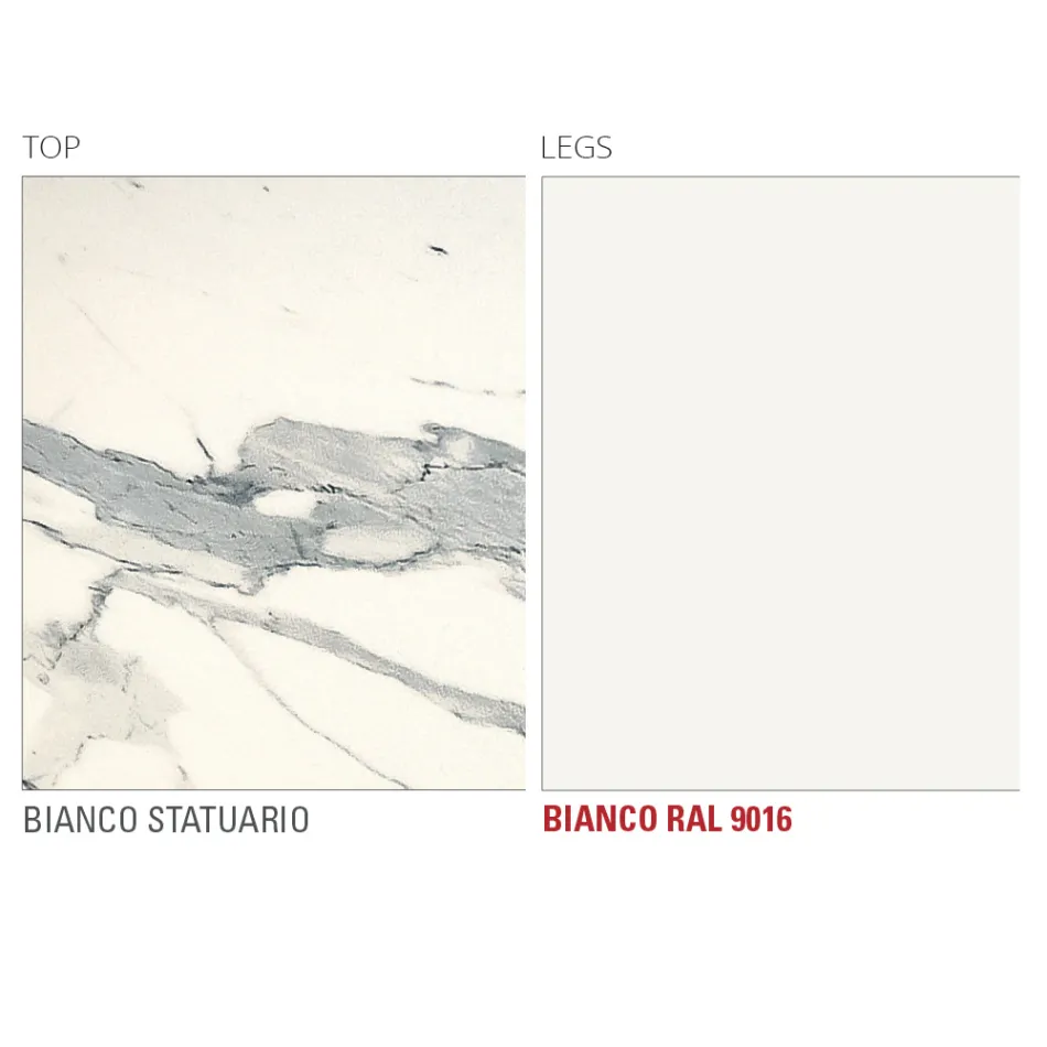 Stół do jadalni z laminatu o konstrukcji aluminiowej Wyprodukowano we Włoszech - Bawaria Viadurini