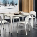 Stół do jadalni z laminatu i malowanego metalu Made in Italy - Efisto