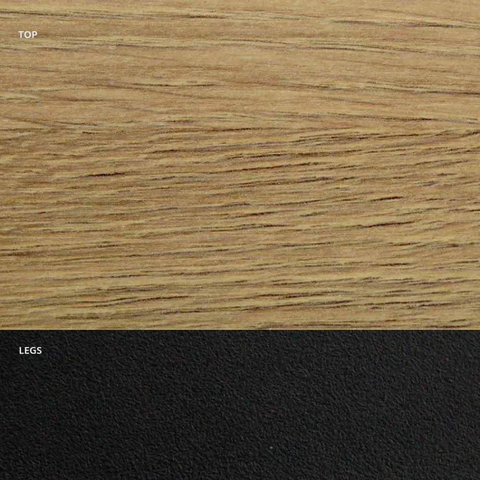 Stół do jadalni z laminatu HPL i wysokiej jakości stali włoskiej - dalmatyńskiej Viadurini