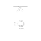 Stół do jadalni z laminatu HPL i wysokiej jakości stali włoskiej - dalmatyńskiej Viadurini