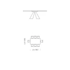 Stół do jadalni z laminatu HPL i wysokiej jakości stali włoskiej - dalmatyńskiej Viadurini