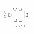 Stół do jadalni z laminatu HPL i szlachetnej stali włoskiej - Settimmio Viadurini