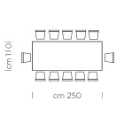 Stół do jadalni z laminatu HPL i szlachetnej stali włoskiej - Settimmio Viadurini