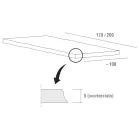 Stół do jadalni z drewna i aluminium Made in Italy, Precious - Lingotto Viadurini