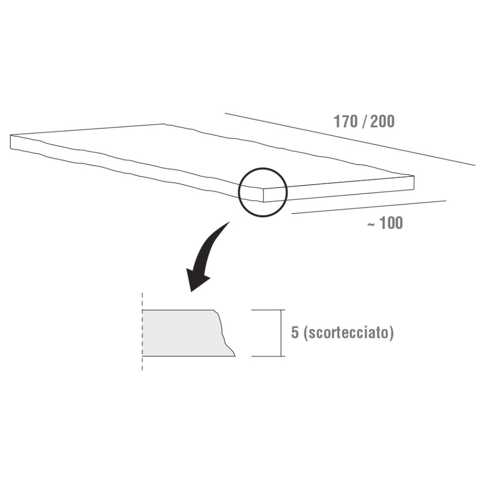 Stół do jadalni z drewna i aluminium Made in Italy, Precious - Lingotto Viadurini