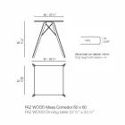 Stół do jadalni Square Design z drewna i Hpl, 4 sztuki - Faz Wood firmy Vondom Viadurini