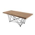 Stół do jadalni z fornirowanego drewna i stali Made in Italy - Ezzellino Viadurini
