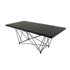 Stół do jadalni z fornirowanego drewna i stali Made in Italy - Ezzellino Viadurini