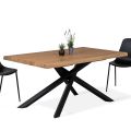 Stół do jadalni z fornirowanego drewna i metalu Made in Italy - Persico