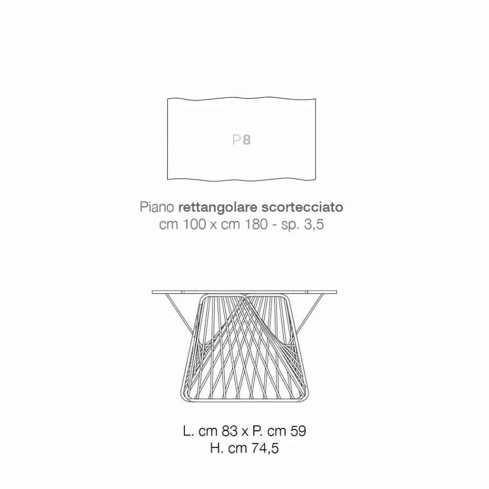 Stół w nowoczesnym litym drewnie wyprodukowany we Włoszech, Mitia Viadurini