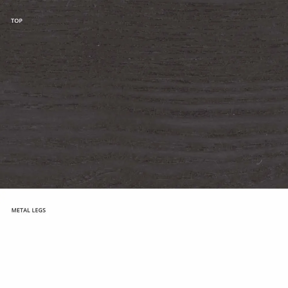 Stół z drewna MDF i nowoczesnego metalu wykonany we Włoszech, Dionigi Viadurini