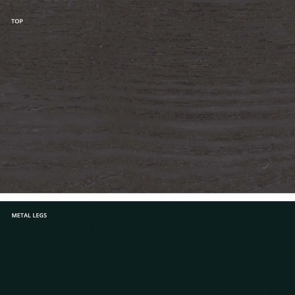 Stół z drewna MDF i nowoczesnego metalu wykonany we Włoszech, Dionigi Viadurini