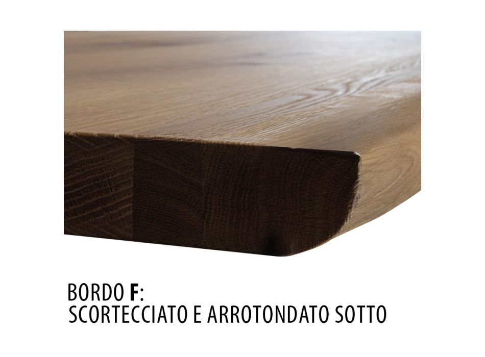 Stół do jadalni z drewna dębowego i metalu w kolorze żelaznej szarości Made in Italy - Patty Viadurini