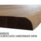 Stół do jadalni z drewna dębowego i metalu w kolorze miedzi Nuvolato Made in Italy - Patty Viadurini