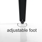 Stół do jadalni w wykończeniu dąb Mdf i czarnej matowej stali - Gherardo Viadurini