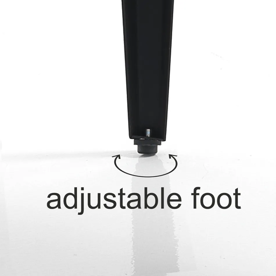 Stół do jadalni w wykończeniu dąb Mdf i czarnej matowej stali - Gherardo Viadurini