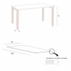 Stół do jadalni z melaminy i malowanego metalu Made in Italy - Remigio Viadurini