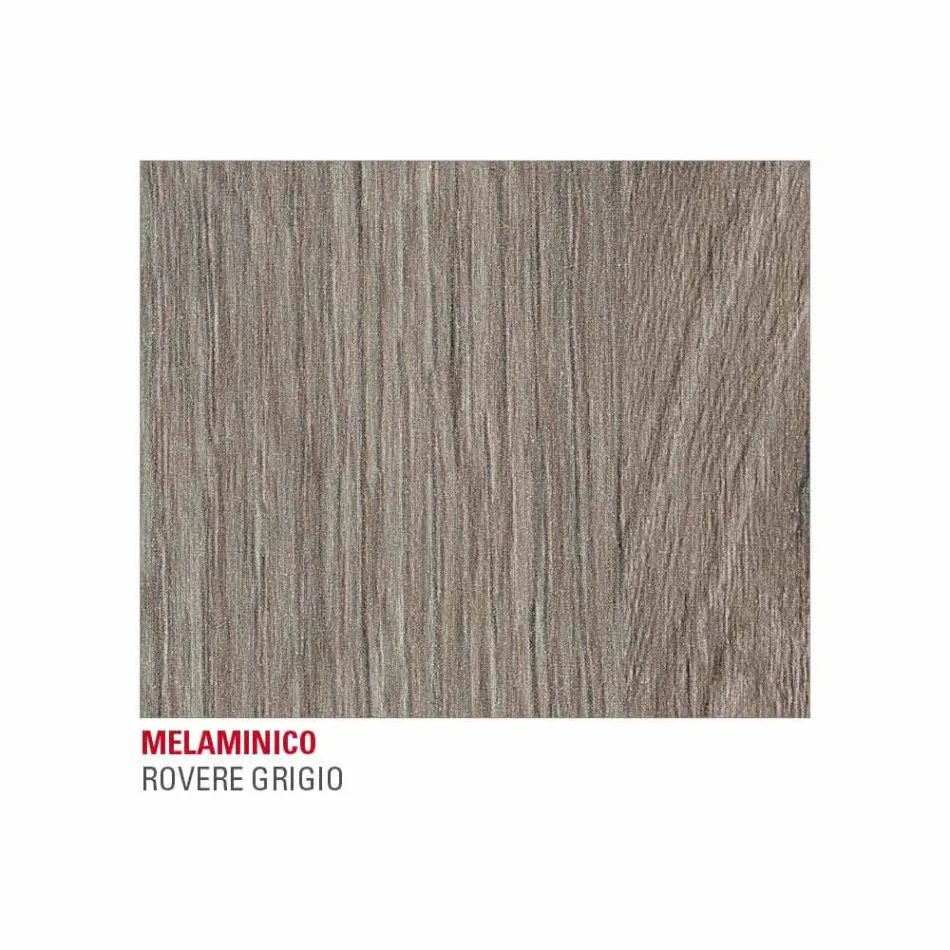 Stół do jadalni z melaminy i malowanego metalu Made in Italy - Remigio Viadurini