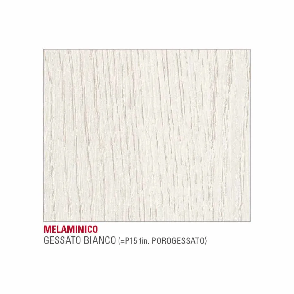 Stół do jadalni z melaminy i malowanego metalu Made in Italy - Remigio Viadurini