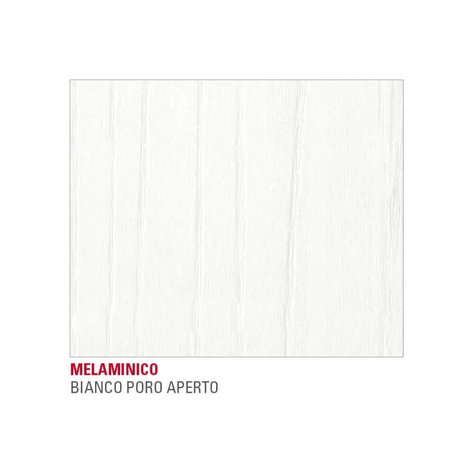 Stół do jadalni z melaminy i malowanego metalu Made in Italy - Remigio Viadurini