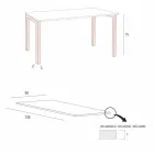 Stół do jadalni z melaminy i malowanego metalu Made in Italy - Remigio Viadurini