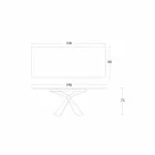 Metalowy stół do jadalni i ceramiczny blat Made in Italy Design - Anaconda Viadurini