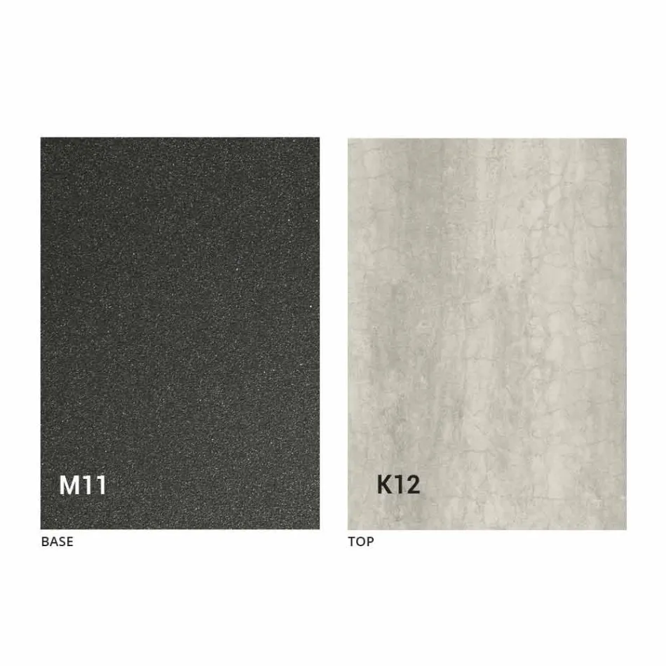 Metalowy stół do jadalni i ceramiczny blat Made in Italy Design - Anaconda Viadurini